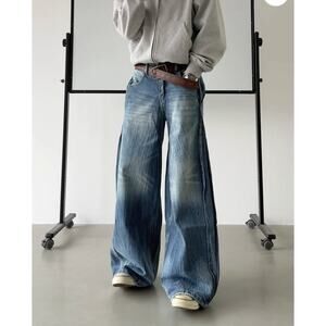 Baggy Y2K Retro Men's Wide-Leg workman Jeans size M